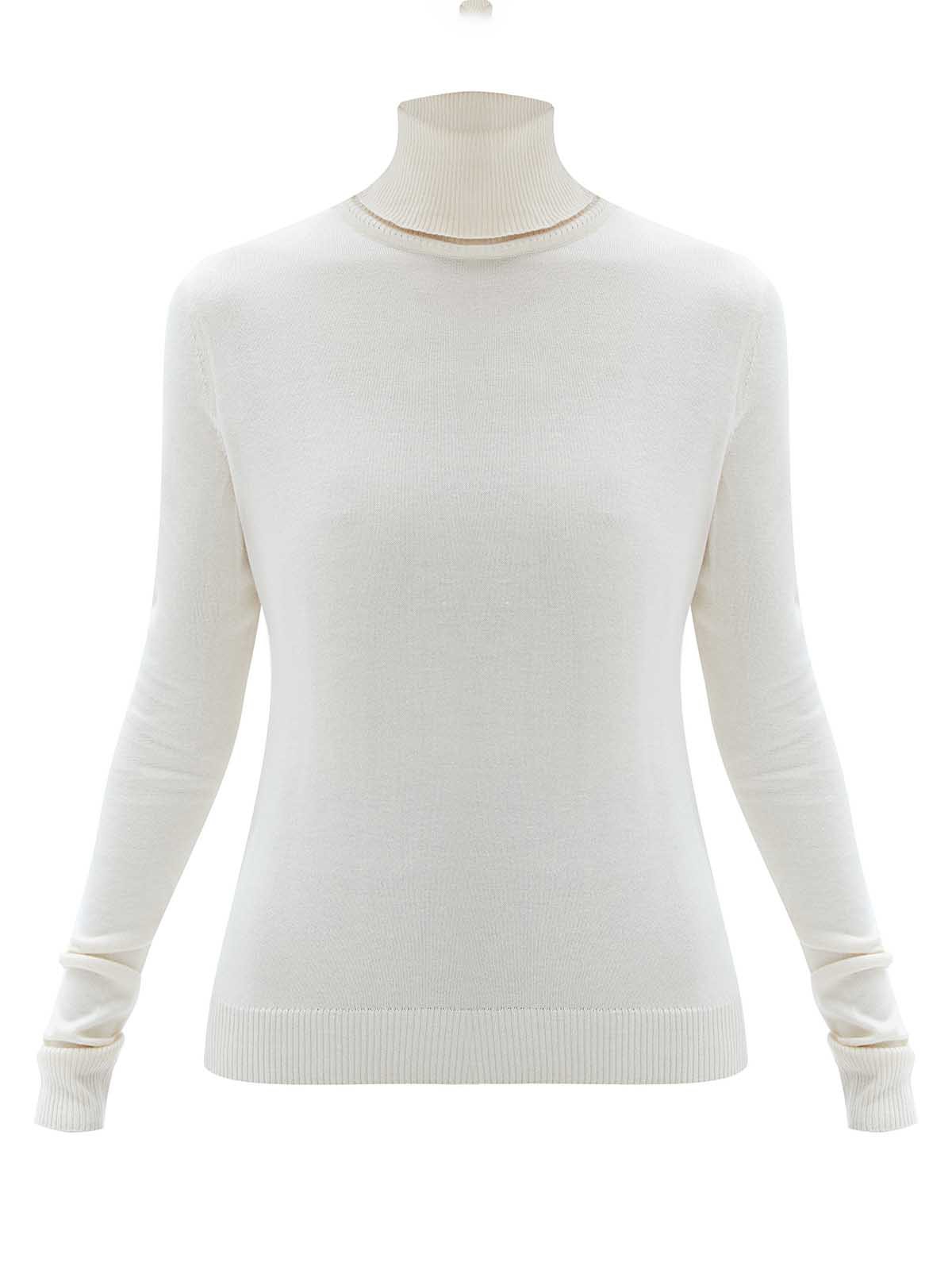 ТОНКАЯ ВОДОЛАЗКА, цвет: молочный Allweneed
Узкая водолазка с высоким воротником. Классическая линия плеча. Очень приятный к телу материал, дающий эффект нежных прикосновений. Модель не слишком облегает тело, но подчеркивает красоту изгибов. Носите с брюками с высокой посадкой или как альтернативу топу под жакет в офис.