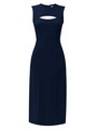 Платье миди без рукава, цвет: темно-синий Allweneed
Платье длины миди без рукавов. Модель с акцентом на талии для женственного силуэта. Заметная деталь платья необычный вырез в зоне декольте. Благодаря длине миди эта модель будет смотреться хорошо, как с туфлями, так и с высокими сапогами. Мы рекомендуем внедрить эту модель в офисный гардероб или стилизовать его для вечера с помощью украшений.