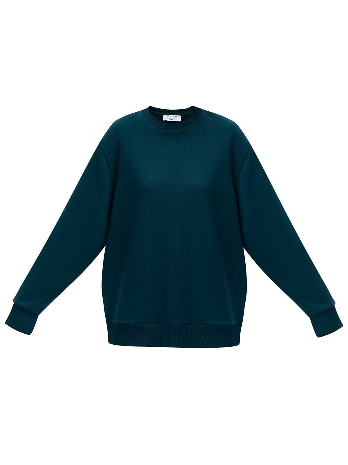 Свитшот oversize, цвет: темно-зеленый Allweneed
Свитшот объемного кроя из мягкого трикотажа. Благодаря натуральному хлопку, ткань дышит и создает ощущение комфорта. Круглая горловина и спущенное плечо. Эластичные манжеты для фиксации. Можно носить с трикотажными брюками или любимыми джинсами.