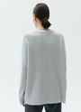 Свитер с круглым вырезом, цвет: светло-серый Allweneed