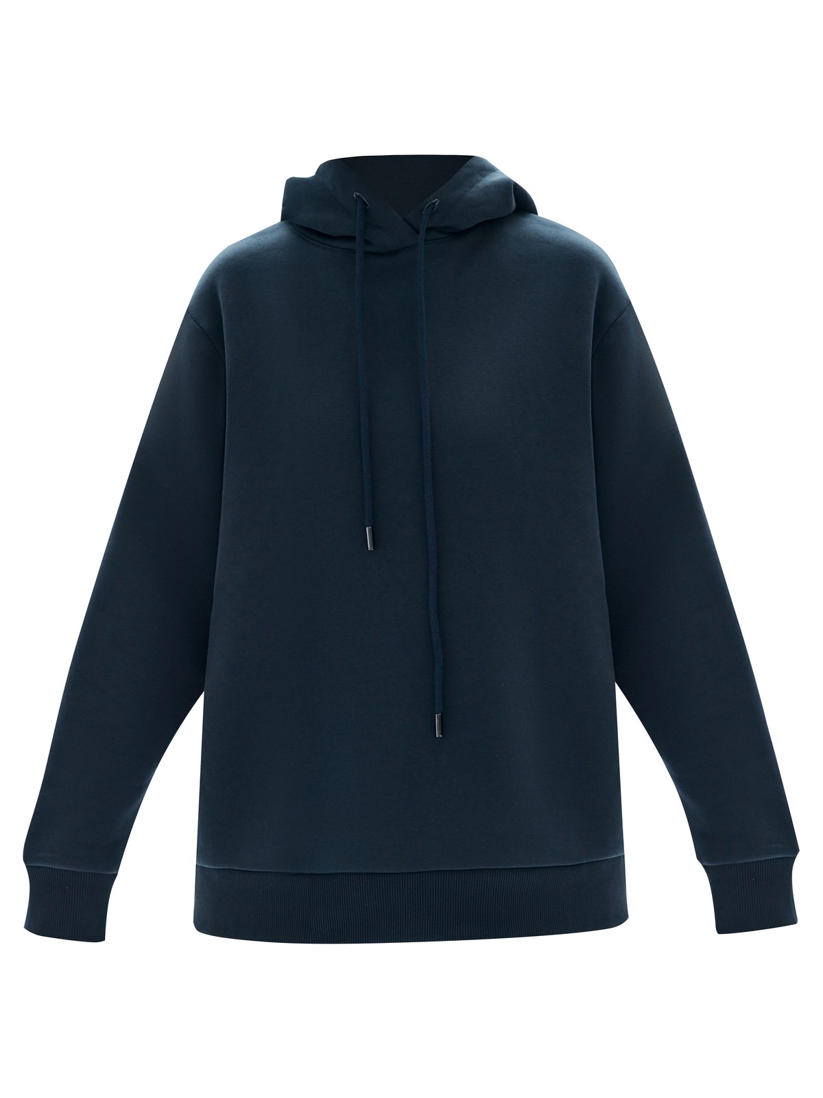 Свободное худи из мягкой ткани. Ткань очень приятно касается тела и позволяет вашей коже дышать. Удобный капюшон на кулиске. Прекрасный вариант, чтобы пробежаться до ближайшей пекарни выходным днем. Носите комплектом с трикотажными брюками или с любым низом из гардероба.