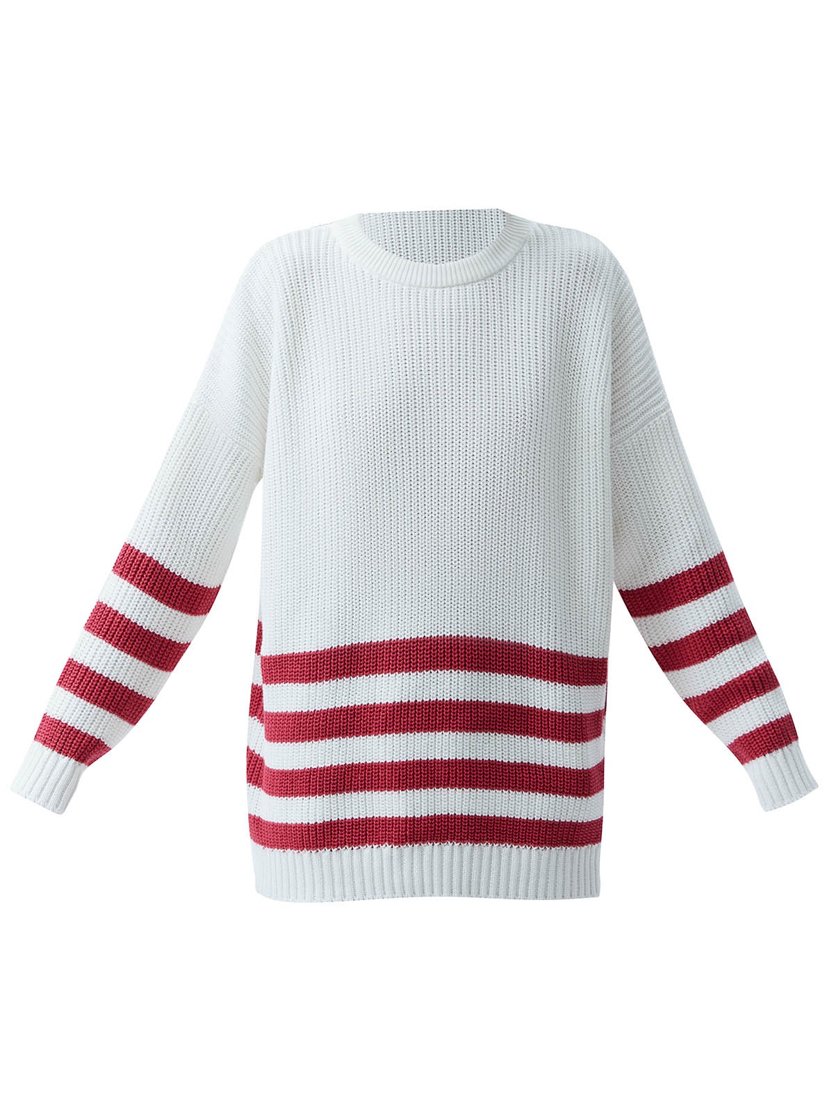 Свитер oversize в полоску, цвет: МОЛОЧНЫЙ В РОЗОВУЮ ПОЛОСКУ Allweneed
Свободный свитер с принтом полоска. Круглая горловина и слегка спущенное плечо. Полосы на рукавах логично продолжают рисунок на фронтальной части. Эту модель мы выполнили из мягкой смесовой ткани, которая нежно относится к коже. Носите каждый день на прогулки, встречи с друзьями или стилизуйте для офиса с брюками и юбками.