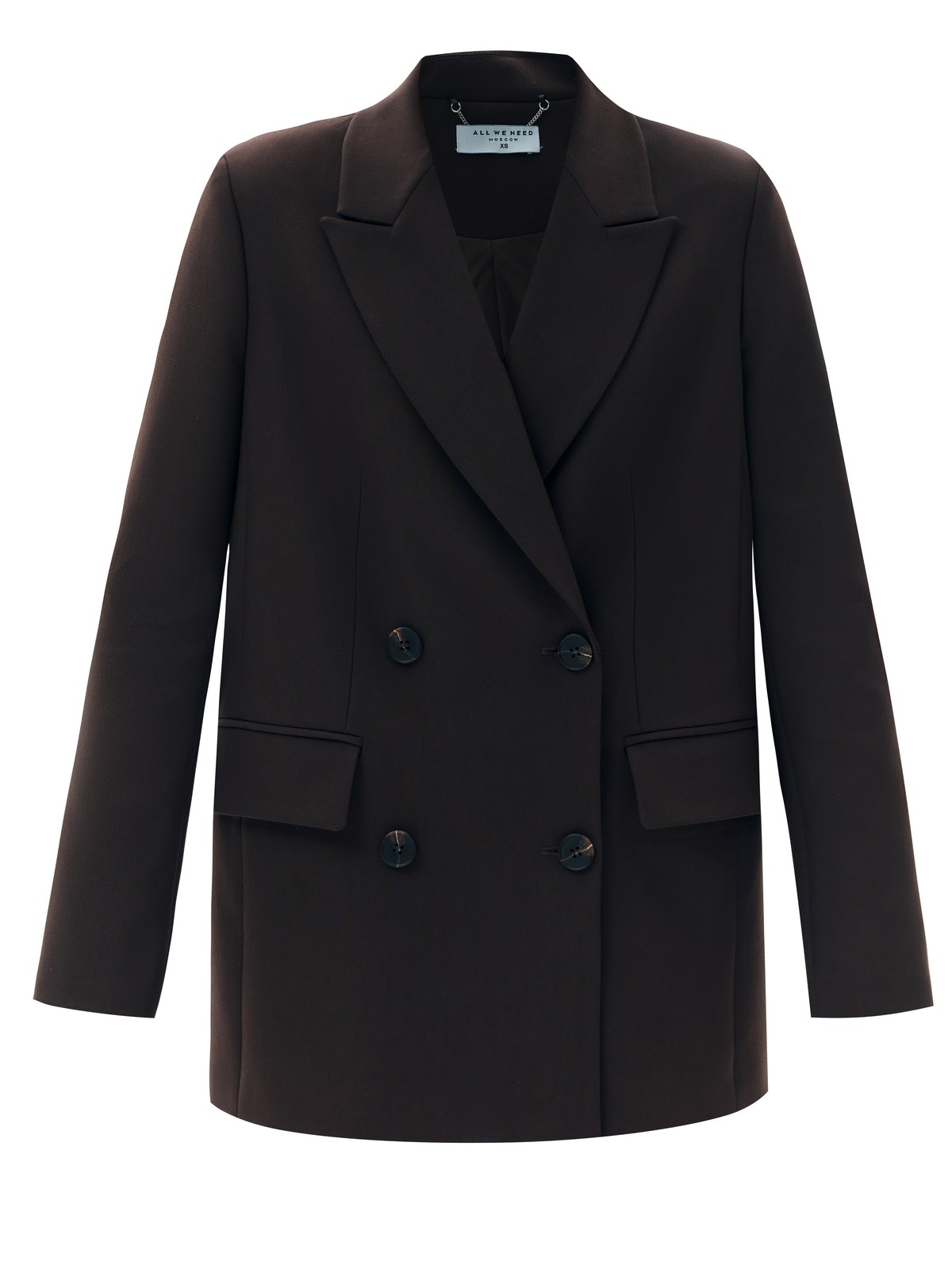 Жакет двубортный, цвет: шоколадный Allweneed
Свободный двубортный жакет из костюмной ткани благородного шоколадного цвета. Модель имеет характерные для мужских пиджаков строгие лацканы, а также карманы с клапаном в рамке. Классическая линия плеча. Костюмная поливискоза тонкая, мягкая, но при этом держит форму. Ткань почти не мнётся и хорошо сочетается с другими материалами. Нам нравится одновременно расслабленный и собранный силуэт жакета. Вы легко сможете комбинировать жакет с платьями, брюками и юбками.