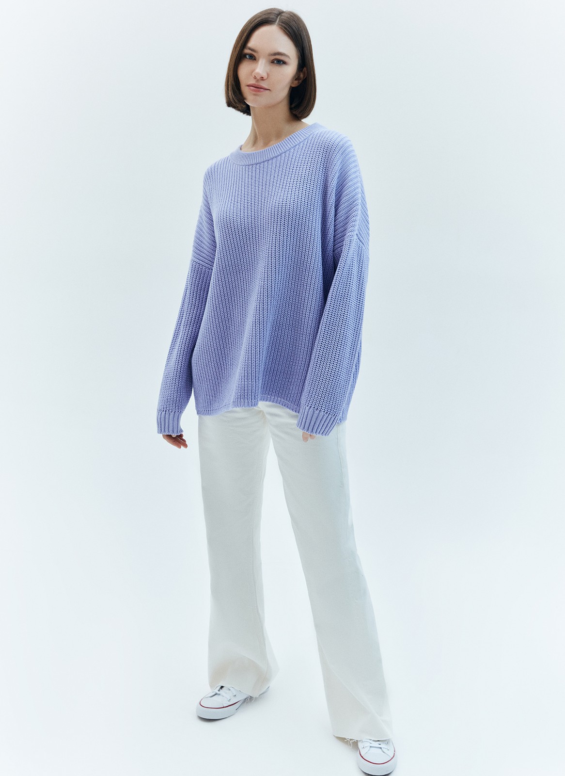 Свитер oversize, цвет: лавандовый Allweneed
Хлопковый свитер крупной вязки. Модель свободного силуэта, с круглой горловиной. Легко вписывается в весенний гардероб. Материал дышит и позволяет поддерживать оптимальный температурный режим. Мы рекомендуем носить его как самостоятельно, так и надеть под него футболку или рубашку. Это одна из наших любимых моделей для прогулок или уютных посиделок с подругой.