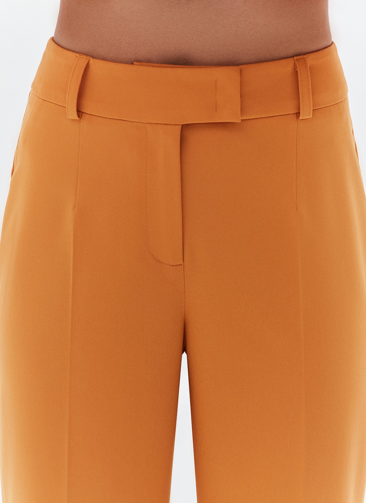 Брюки зауженные к низу, цвет: рыжий Allweneed
Зауженные брюки на средней посадке из костюмной ткани. Модель на складке и со стрелкой. Ткань хорошо держит форму, поэтому изделие долго сохраняет свой первоначальный вид. Два кармана с отрезным бочком и скрытая застёжка на молнии. Брюки умеренного, классического силуэта, которые легко сочетаются с жакетом. База для офиса, деловых встреч и просто для жизни.