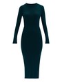 Вязаное платье миди облегающее, цвет: изумрудный Allweneed
Облегающее платье выполнено из пряжи, в состав которой входят вискоза и дралон. Сочетание этих материалов помогает изделию отлично держать форму, не вытягиваться, быть долговечным. Красивые рельефы подчеркивают талию, а аккуратный разрез с одной стороны делает платье дерзким и элегантным. Вы можете носить модель с любимым пальто и жакетами. Идеально, чтобы сбежать из офиса на свидание.