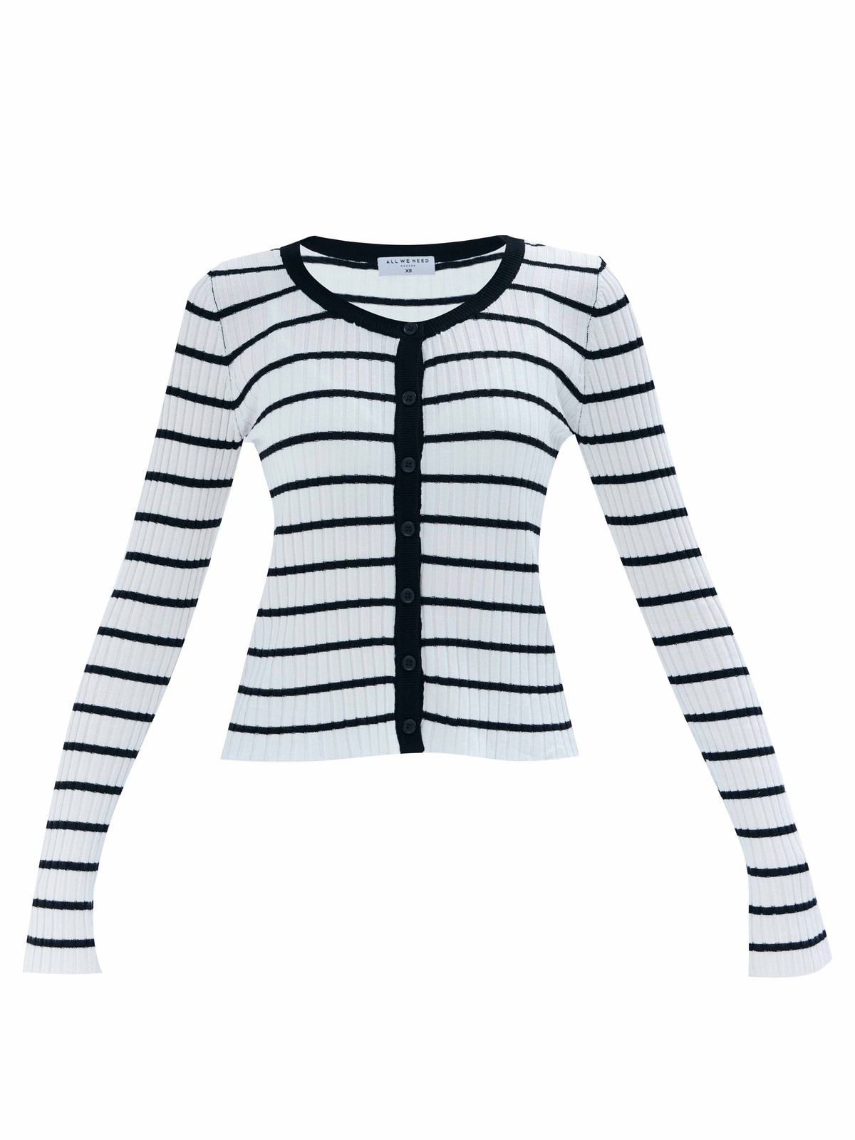 Кардиган укороченный в полоcку, цвет: МОЛОЧНО-ЧЕРНЫЙ Allweneed
Короткий кардиган в полоску из трикотажа. Округлая горловина и длинный облегающий рукав, застёжка на пуговицах. Мы выполнили модель из приятного к телу трикотажного полотна. Можно носить как альтернативу лонгсливу или расстегнуть пуговицы по желанию.