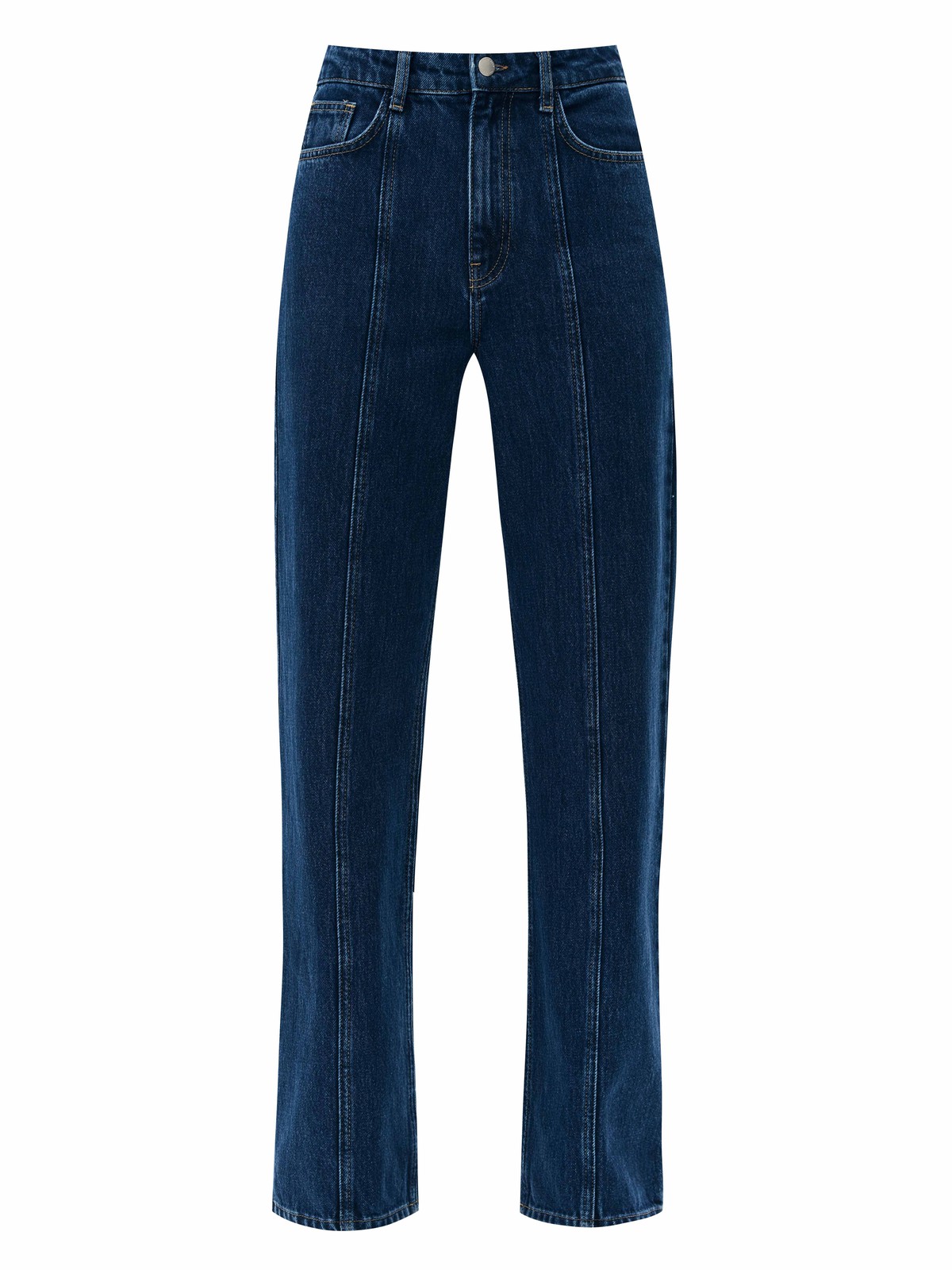 Прямые джинсы с посадкой на талии. Крой модели, который будет актуален всегда. Строчка на джинсах создает дополнительные вертикальные линии и удлиняет силуэт. Пять карманов, чтобы спрятать мелочи. Выполнены из премиального 100% хлопкового денима с авторской варкой и брендированной фурнитурой высокого качества.