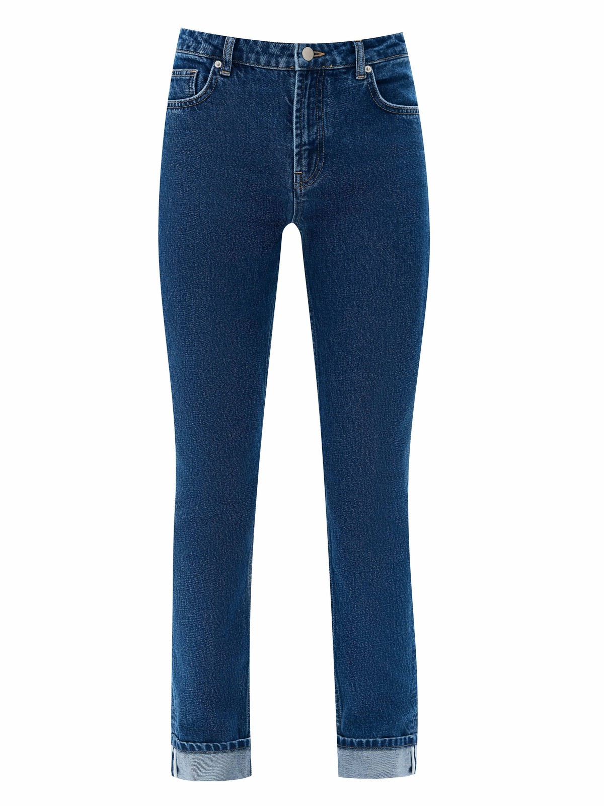 


Джинсы прямого кроя на низкой посадке с отворотами и эффектом потёртости. Четыре кармана. Застёжка на молнию и металлическую пуговицу. Плотный деним позволяет держать форму и красиво облегать линию бедра. Мы выполнили модель из нашего премиального 100% хлопкового денима с авторской варкой и брендированной фурнитурой высокого качества, по которой вы нас узнаёте.