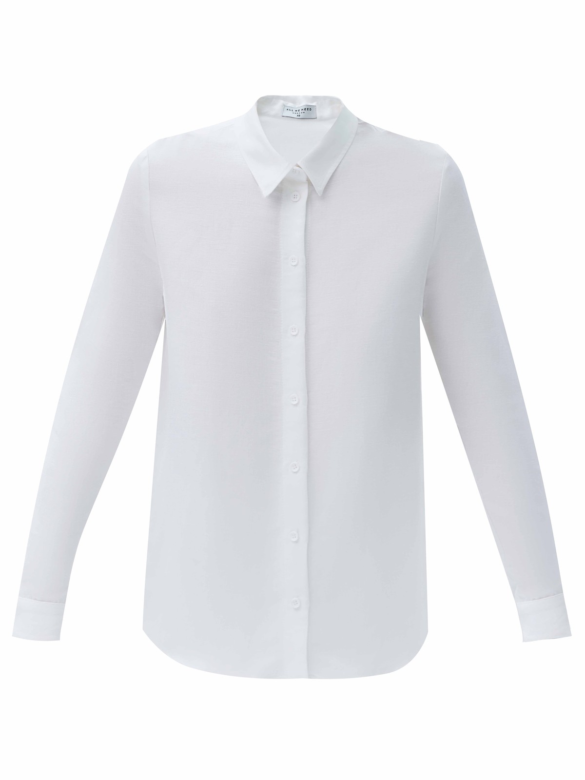 Рубашка льняная, цвет: белый Allweneed
Рубашка классического кроя изо льна. Льняная ткань с гладкой поверхностью и матовым блеском. Лён отлично охлаждает в жаркое время года. Мы создали модель с классическим воротником, стандартной линией плеча и застёжкой на пуговицах в тон.
Носите в офис, поверх топов или как кардиган.