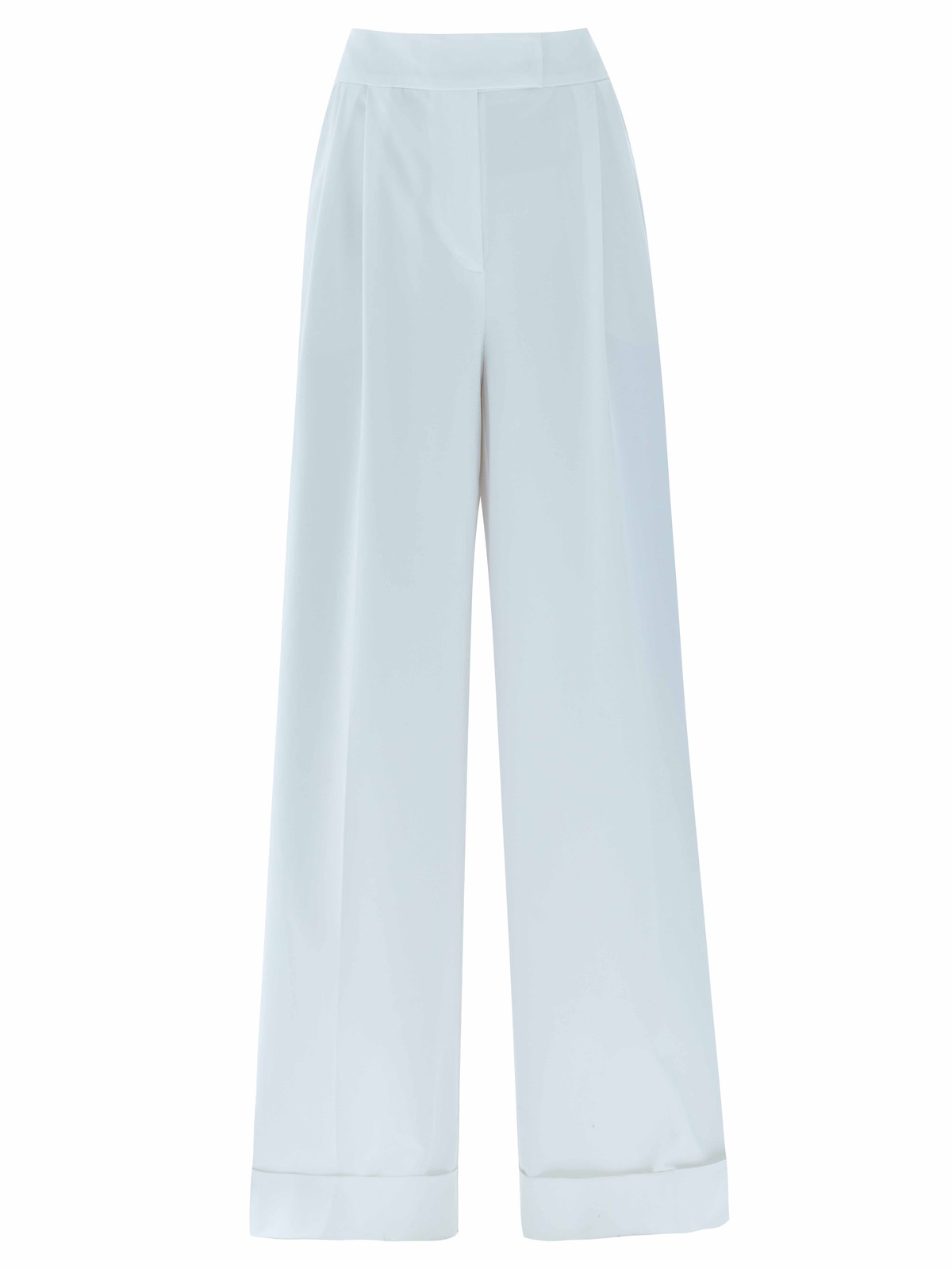 Широкие брюки полной длины с манжетами. Выполнены из мягкой, достаточно тонкой, но формоустойчивой костюмной ткани, благодаря которой будет комфортно весной. Удобная скрытая застёжка на крючки и посадка на уровне талии. Модель удлиняет силуэт. Советуем носить комплектом с жакетом из новой коллекции.
