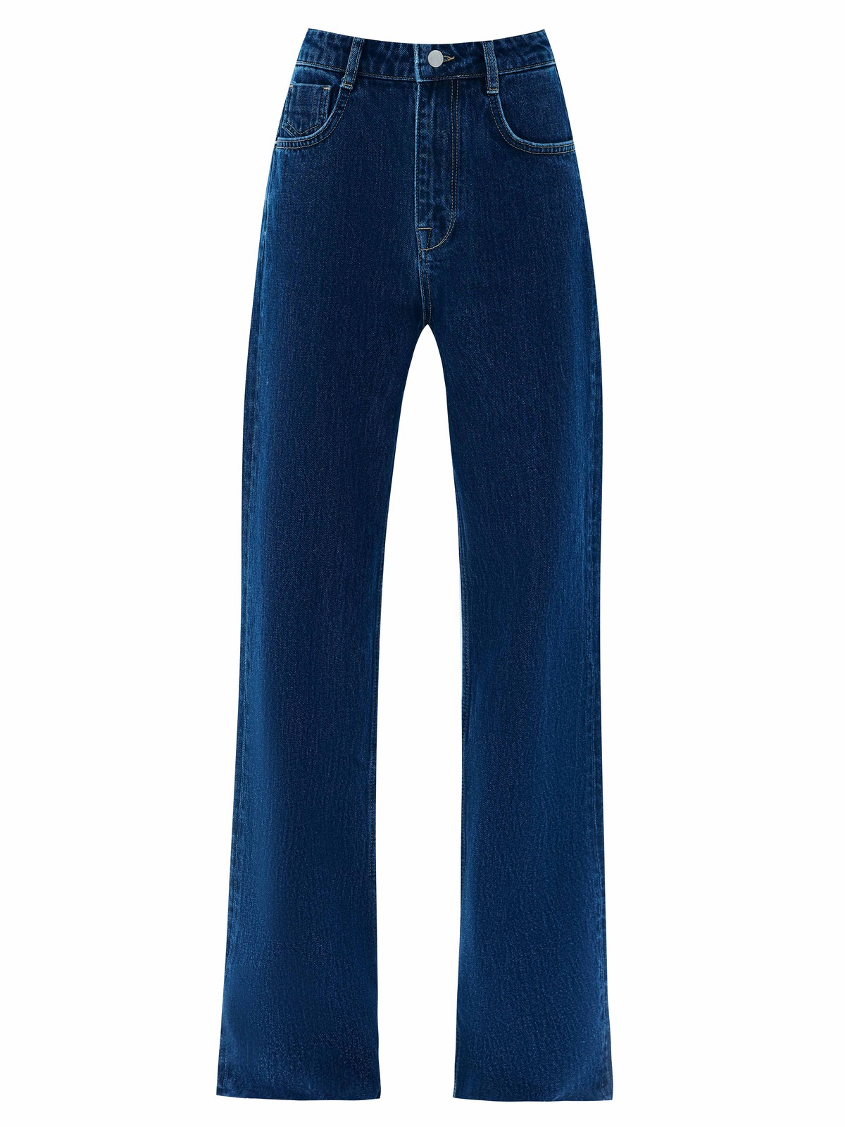 Джинсы широкие полной длины, цвет: синий Allweneed Прямые джинсы с посадкой на линии талии. Ваша любимая модель полной длины. Четыре кармана и отстрочки на передней половинке брюк. Плотный деним позволяет держать форму и красиво облегать линию бедра. Мы выполнили модель из нашего премиального 100% хлопкового денима с авторской варкой и брендированной фурнитурой высокого качества, по которой нас узнают.