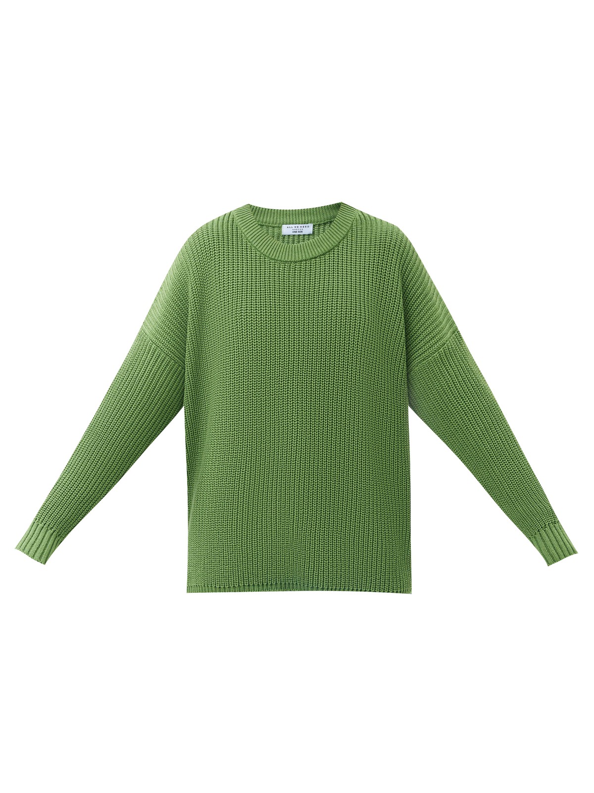 Свитер oversize, цвет: зеленый Allweneed Хлопковый свитер крупной вязки. Модель свободного силуэта, с круглой горловиной. Легко вписывается в весенний гардероб. Материал дышит и позволяет поддерживать оптимальный температурный режим. Мы рекомендуем носить его как самостоятельно, так и надеть под него футболку или рубашку. Это одна из наших любимых моделей для прогулок или уютных посиделок с подругой.