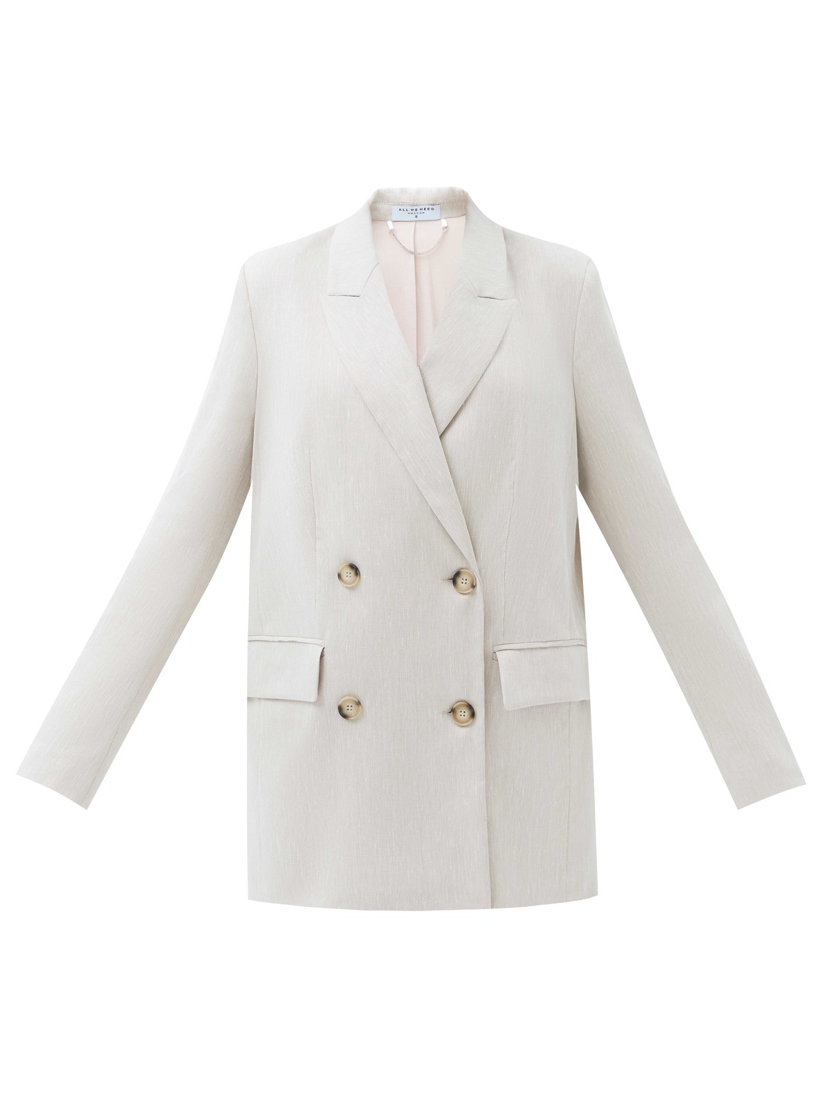 Жакет двубортный oversize, цвет: бежевый Allweneed
Жакет двубортный изо льна. Нежаркая, свободная модель с классической линией плеча, воротником, лацканами и застёжкой на крупные пуговицы. Два базовых кармана с клапаном. Лён прочная натуральная ткань, прекрасно отводящая влагу. Материал охлаждает и дарит приятные тактильные ощущения. Носите жакет с шортам из новой коллекции или с летящими платьями и юбками.