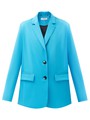 Жакет прямой из костюмной ткани, цвет: бирюзовый Allweneed Жакет прямого кроя. Планка с двумя пуговицами в тон. Классический воротник с лацканами и глубокие карманы с клапаном. Благодаря силуэту жакет отлично смотрится на девушках с разной фигурой. Эта летняя модель, которую мы носим вместе с брюками в тон или с лёгкими платьями и летящими юбками.
Обратите внимание, что вариант в цвете спелого лайма выполнен из ткани с добавлением 30% льна.
