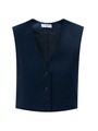 


Жилет из костюмной ткани с добавлением льна. Планка на пуговицах в тон. V-образный вырез подчёркивает красоту шеи. Такой жилет станет прекрасной альтернативой классическому жакету летом. Сочетайте с шортами на высокой талии.