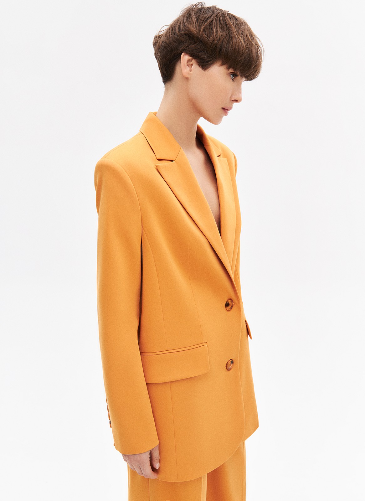 Жакет однобортный oversize, цвет: рыжий Allweneed