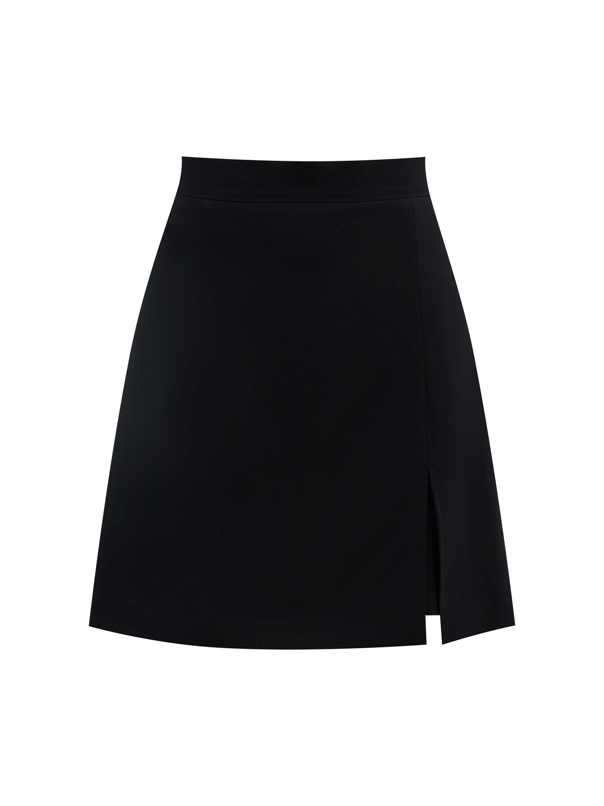 Юбка мини, цвет: Черный Allweneed Юбка длины мини с разрезом. Модель-трапеция с посадкой на линии талии. Скрытая застёжка на молнию. Мы создали смелую модель, которая отлично сочетается с жакетом из линейки TREND. Вместе они создают актуальные пропорции и визуально удлиняют ноги.