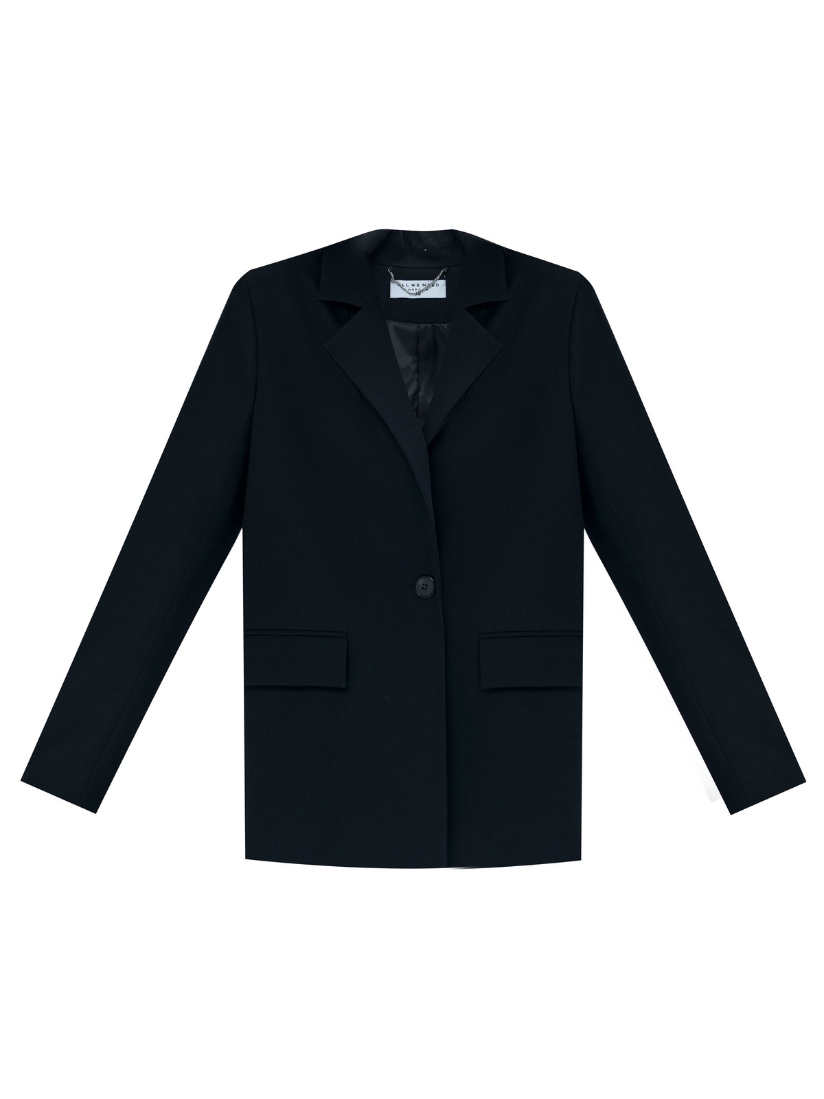 Жакет однобортный oversize, цвет: Черный Allweneed Объёмный жакет с широким рукавом из линейки TREND. При создании модели мы вдохновлялись чёткой формой японского кимоно. Лаконичный силуэт без лишних вытачек и рельефов с длиной чуть ниже бедра. Мы выполнили жакет из приятной к телу ткани с добавлением вискозы. Носите с костюмными шортами и брюками.