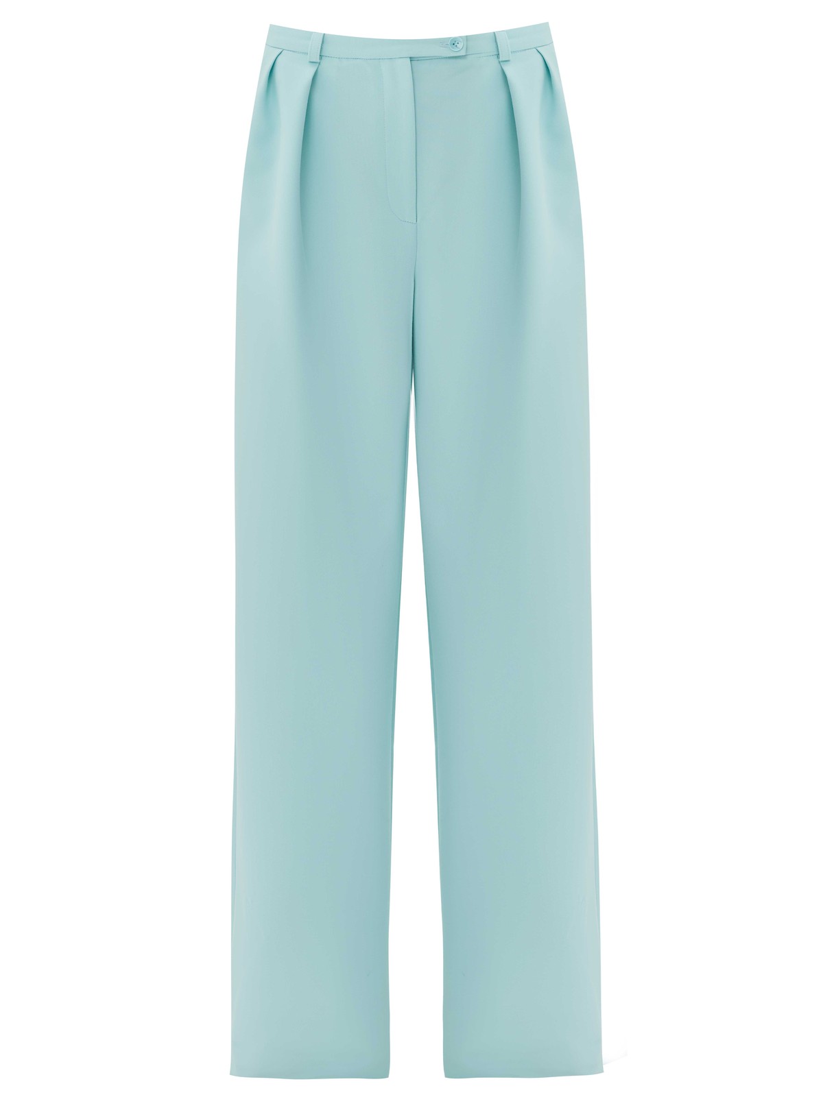 Брюки широкие полной длины. Посадка чуть ниже линии талии. Два глубоких боковых кармана. Мы кропотливо работали с костюмной тканью, чтобы она красиво струилась при ходьбе. Сочетайте со свободным жакетом из новой капсулы.