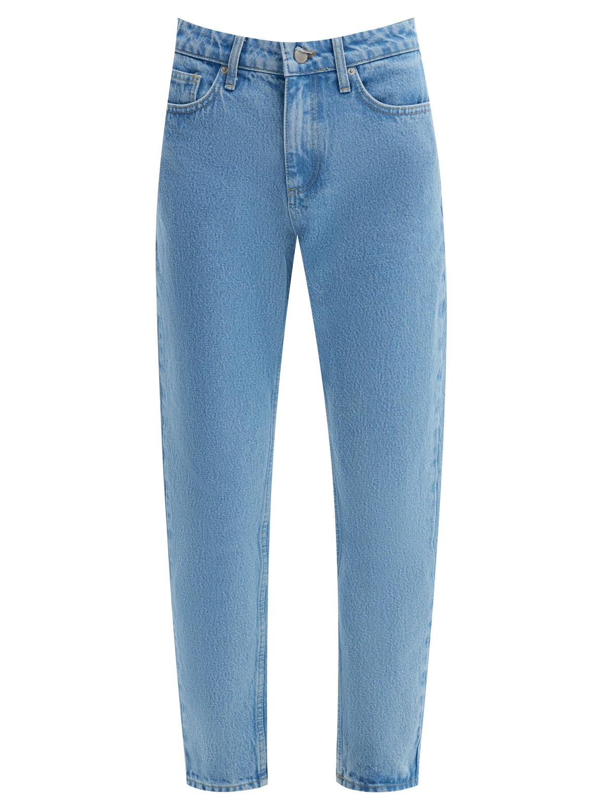 Джинсы Mom fit формируют красивую линию бедра. Слегка свободные, зауженные книзу. Укороченная модель подчеркивает красоту щиколоток. Выполнены из премиального 100% хлопкового денима с авторской варкой и брендированной фурнитурой.

