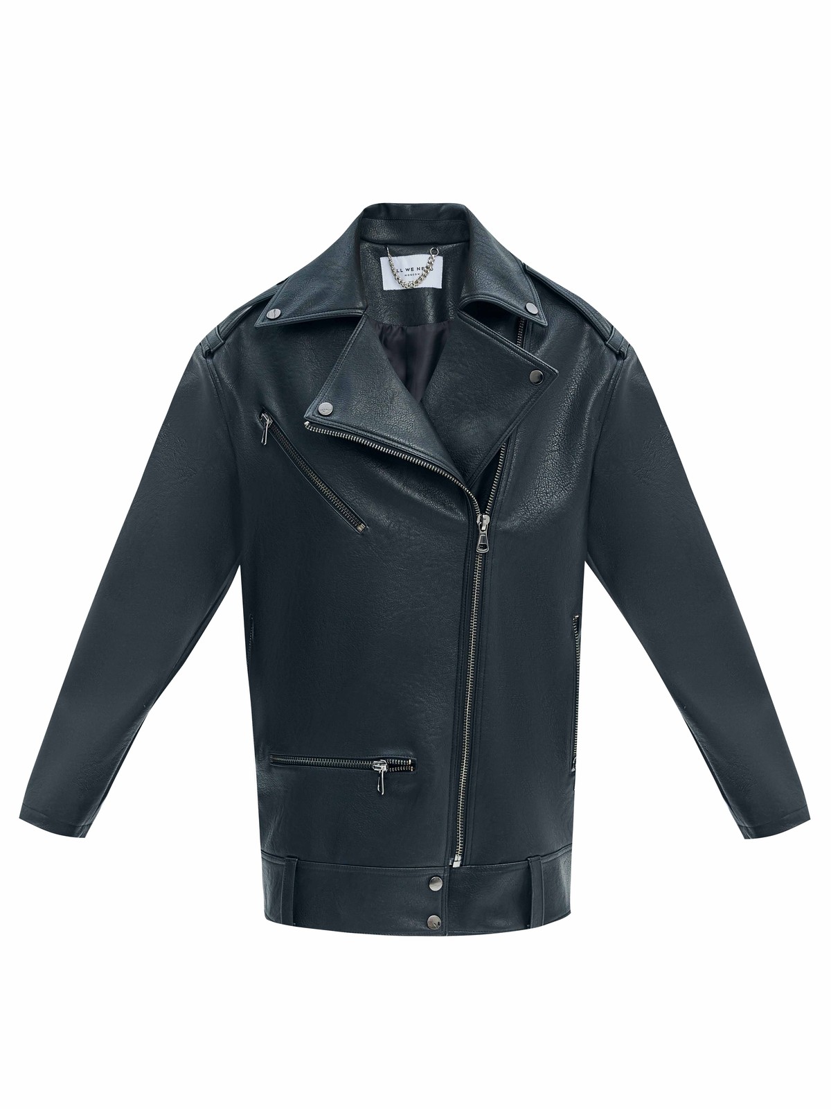 Объёмная косуха из экокожи. Косая молния, широкие лацканы, погоны и молния на рукаве. Мы изготовили модель с нашей фирменной фурнитурой высокого качества. Экокожа достаточно плотная, чтобы держать форму. Материал слегка переливается на свету. Благодаря свободной посадке её можно носить девушкам с разной фигурой. Сочетайте с джинсами, юбками из вискозы и денима.