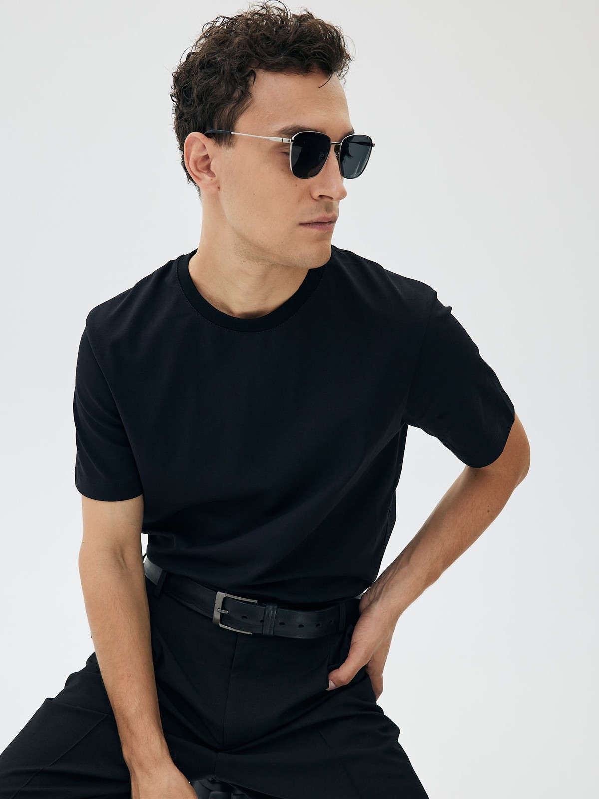 Ремень из натуральной кожи (4 см), цвет: Черный Allweneed